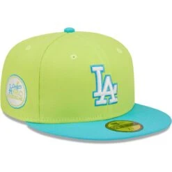 Men's Los Angeles Dodgers New Era Green/Aqua 1980 MLB All-Star Game Cyber Vice 59FIFTY Fitted Hat