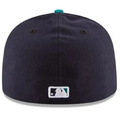 Men's Seattle Mariners New Era Navy/Aqua Alternate Authentic Collection On Field 59FIFTY Fitted Hat -Hat Shop aqua seattle mariners alternate authentic collection on field 59fifty fitted hat pi2659000 altimages ff 2659204alt4 full