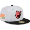 Men's Baltimore Orioles New Era White/Black 1983 World Series Champions Neon Eye 59FIFTY Fitted Hat