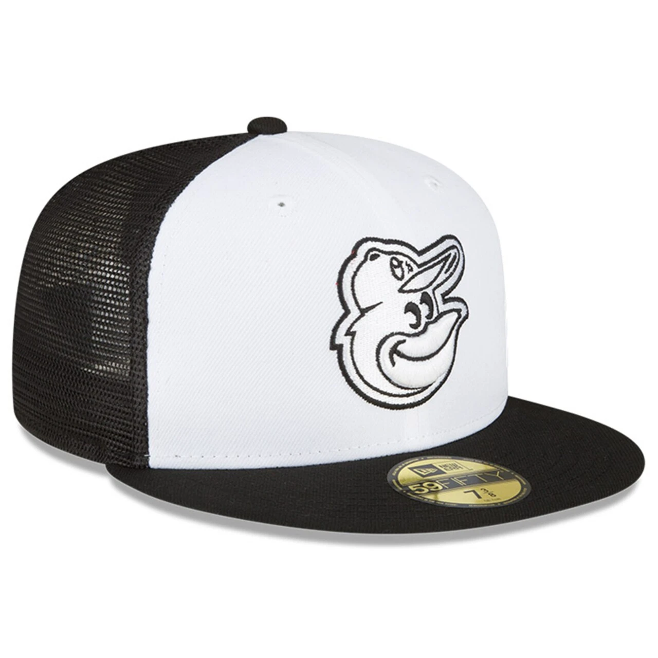 Men's Baltimore Orioles New Era White/Black 2023 On-Field Batting Practice 59FIFTY Fitted Hat 3 Men's Baltimore Orioles New Era White/Black 2023 On-Field Batting Practice 59FIFTY Fitted Hat - Image 3