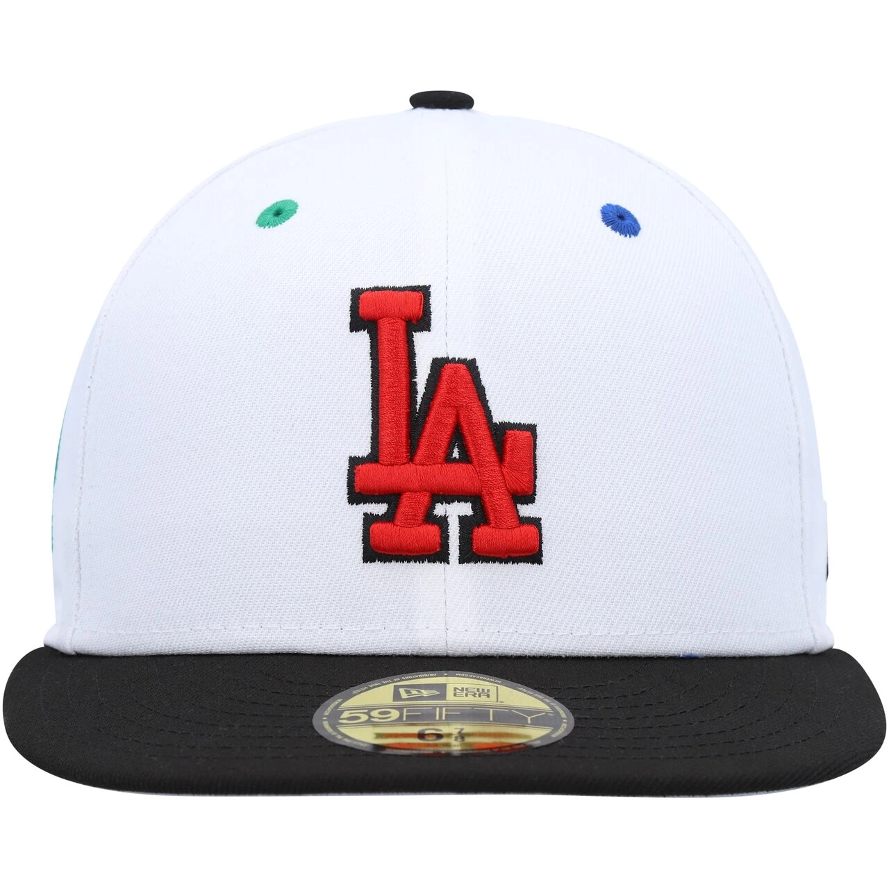 Men's Los Angeles Dodgers New Era White/Black 60th Anniversary Primary Eye 59FIFTY Fitted Hat 2 Men's Los Angeles Dodgers New Era White/Black 60th Anniversary Primary Eye 59FIFTY Fitted Hat - Image 2