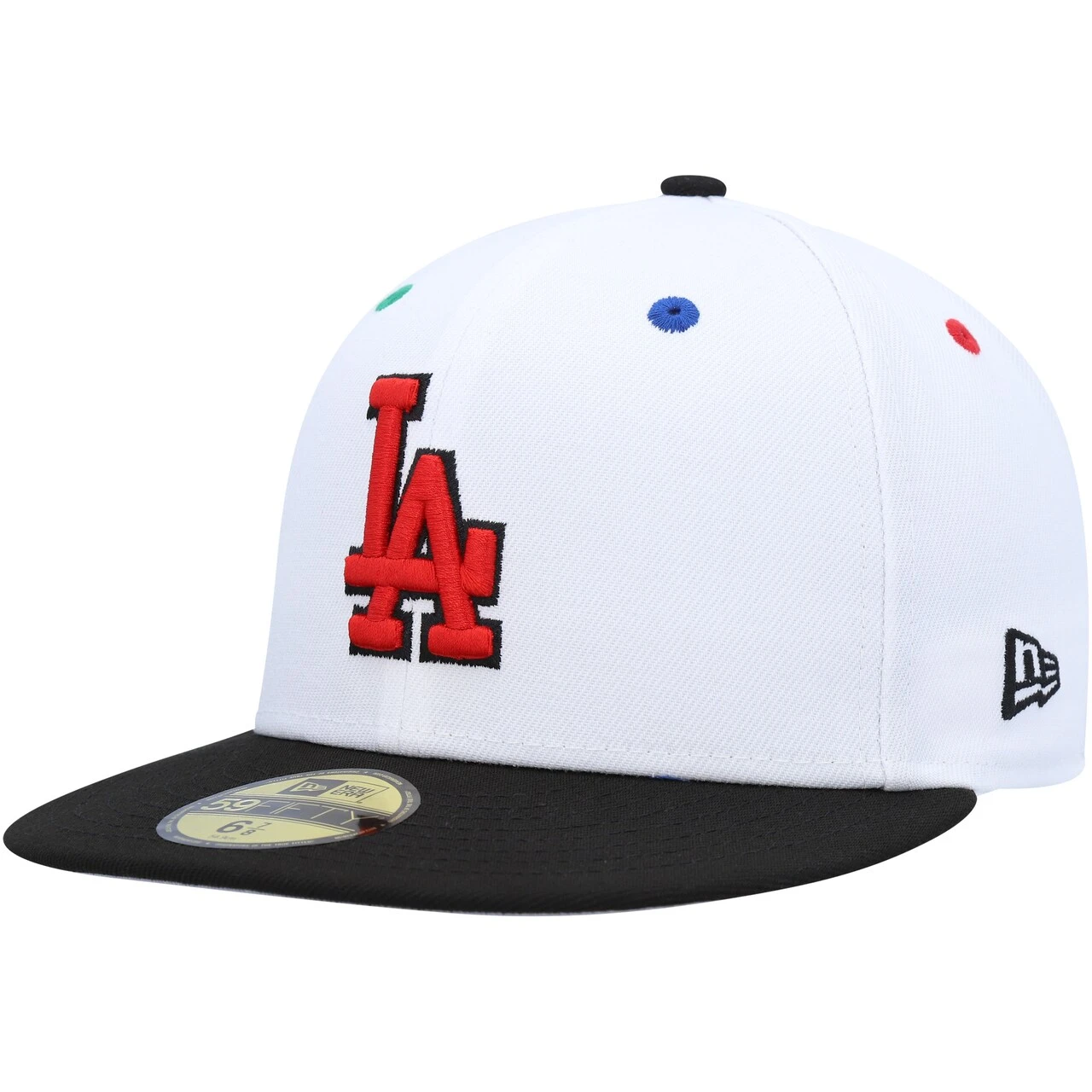Men's Los Angeles Dodgers New Era White/Black 60th Anniversary Primary Eye 59FIFTY Fitted Hat 3 Men's Los Angeles Dodgers New Era White/Black 60th Anniversary Primary Eye 59FIFTY Fitted Hat - Image 3