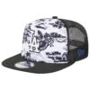 Men's Los Angeles Dodgers New Era White/Black Vacay 2.0 A-Frame Trucker 9FIFTY Snapback Hat