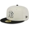 Men's New York Yankees New Era Stone/Black Chrome 59FIFTY Fitted Hat