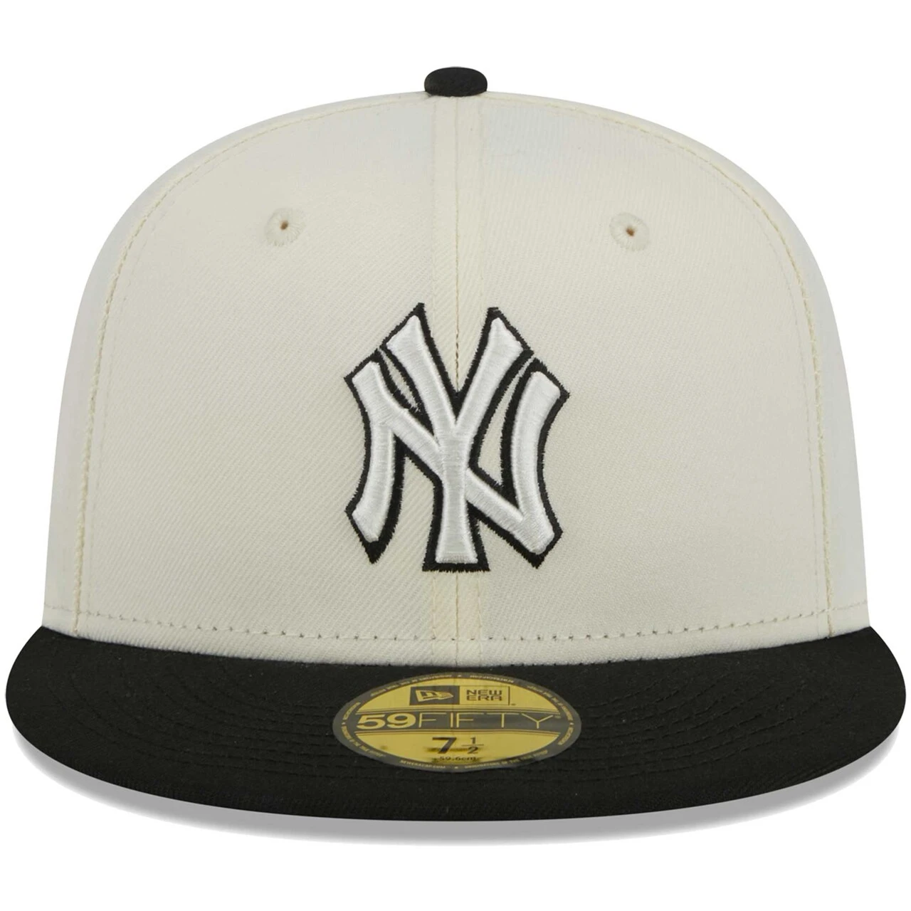 Men's New York Yankees New Era Stone/Black Chrome 59FIFTY Fitted Hat 2 Men's New York Yankees New Era Stone/Black Chrome 59FIFTY Fitted Hat - Image 2