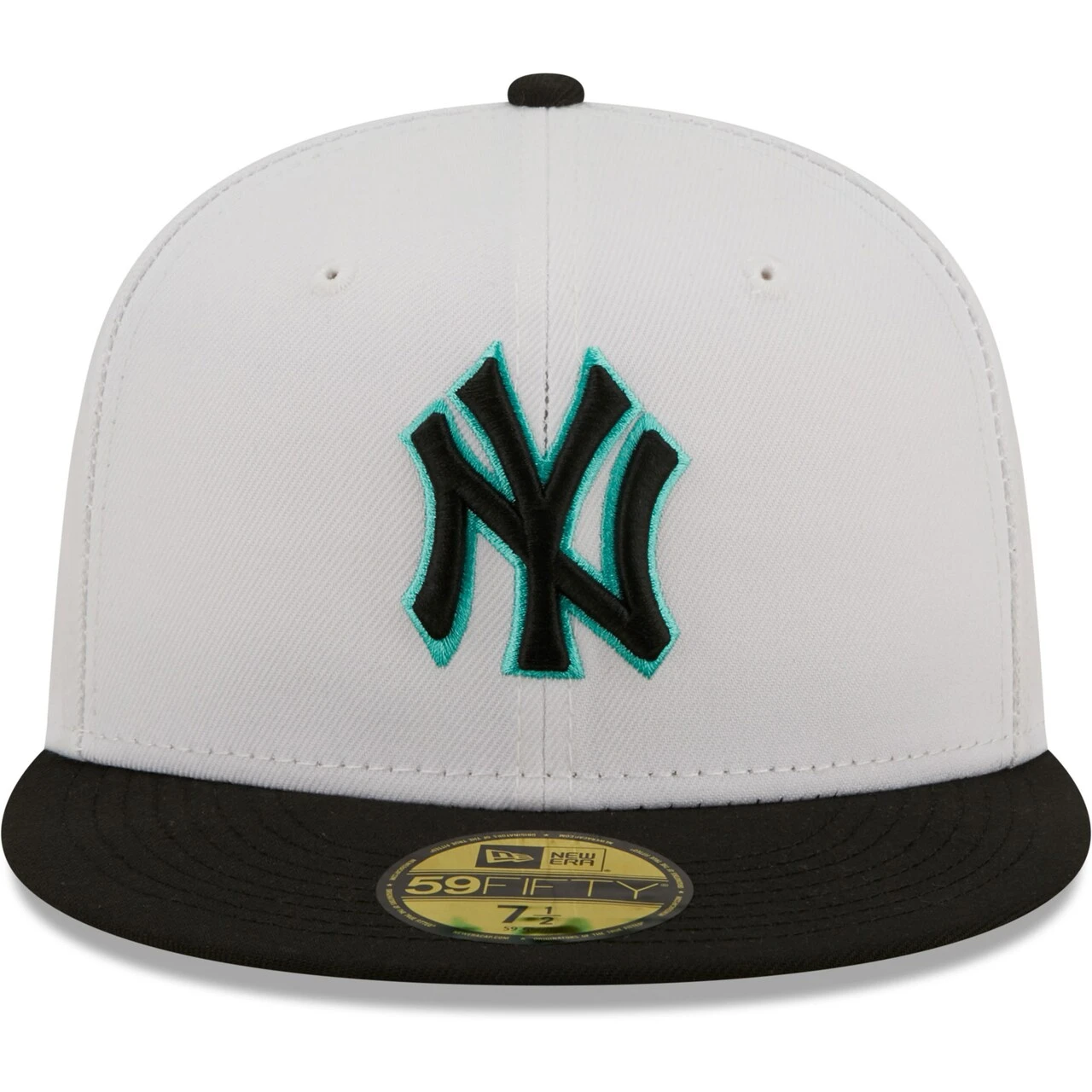 Men's New York Yankees New Era White/Black Spring Color Pack Two-Tone 59FIFTY Fitted Hat - Image 2