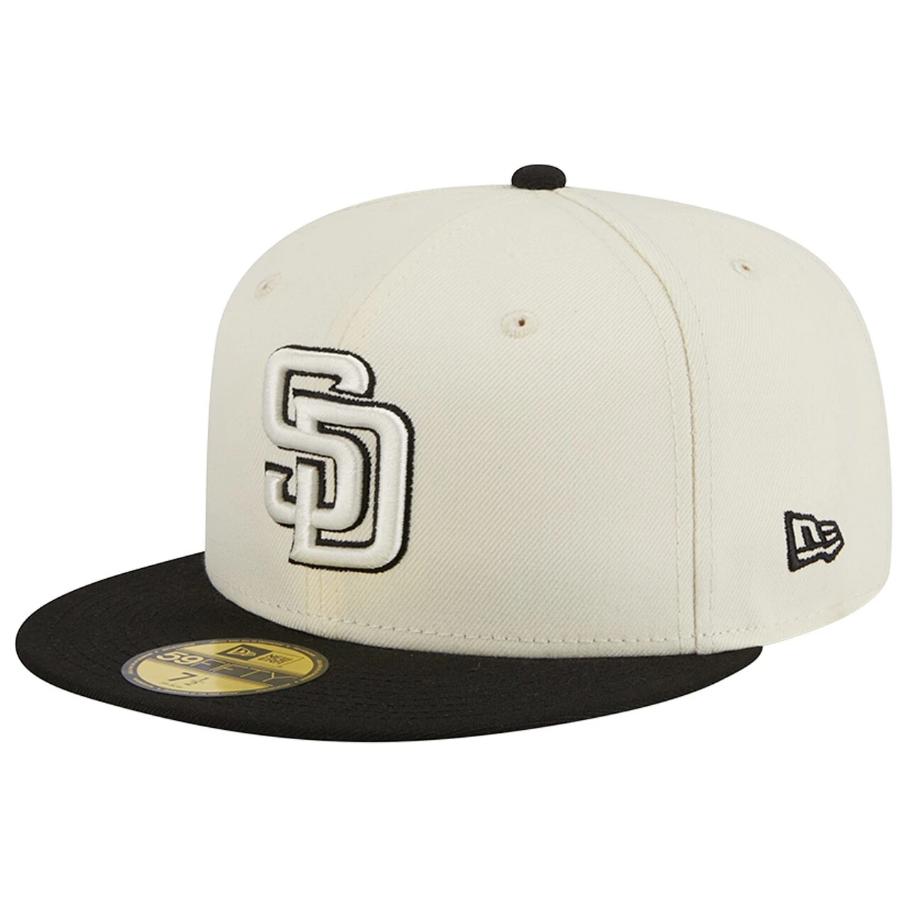 Men's San Diego Padres New Era Stone/Black Chrome 59FIFTY Fitted Hat 1 Men's San Diego Padres New Era Stone/Black Chrome 59FIFTY Fitted Hat