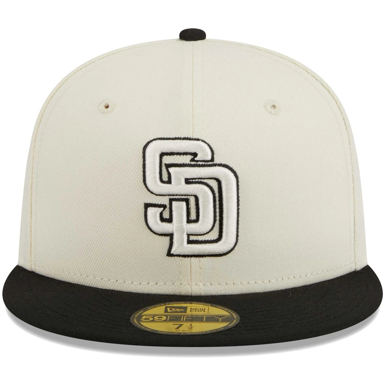Men's San Diego Padres New Era Stone/Black Chrome 59FIFTY Fitted Hat 2 Men's San Diego Padres New Era Stone/Black Chrome 59FIFTY Fitted Hat - Image 2