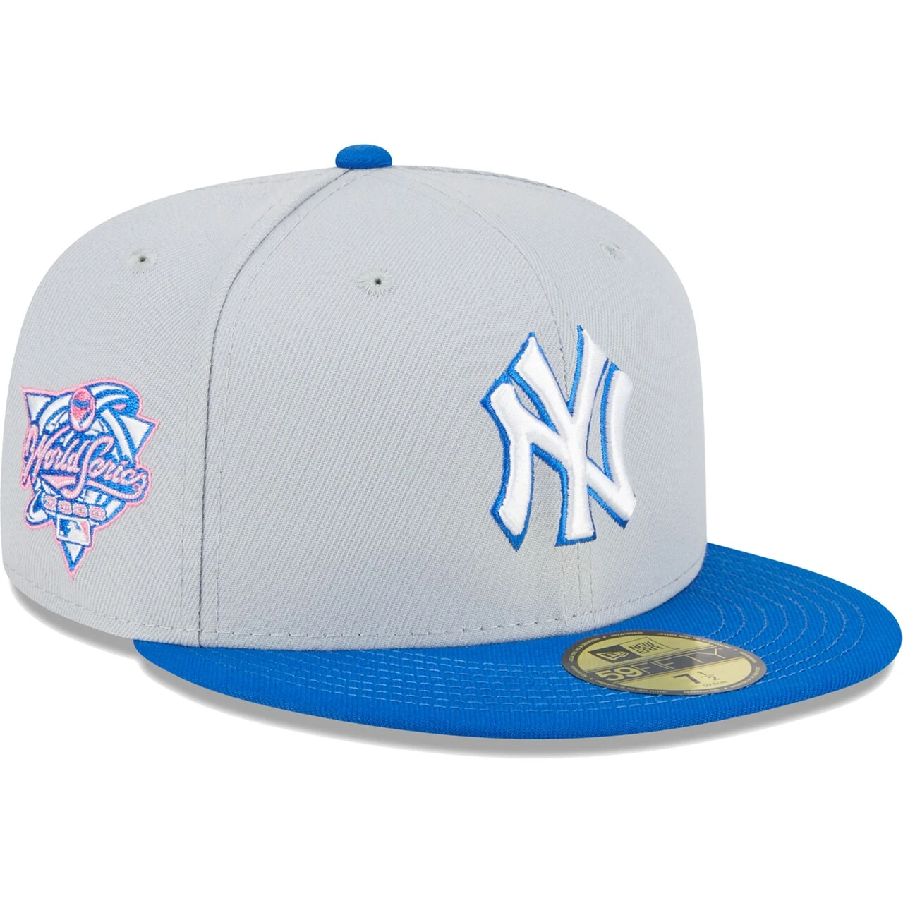 Men's New York Yankees New Era Gray/Blue Dolphin 59FIFTY Fitted Hat 1 Men's New York Yankees New Era Gray/Blue Dolphin 59FIFTY Fitted Hat
