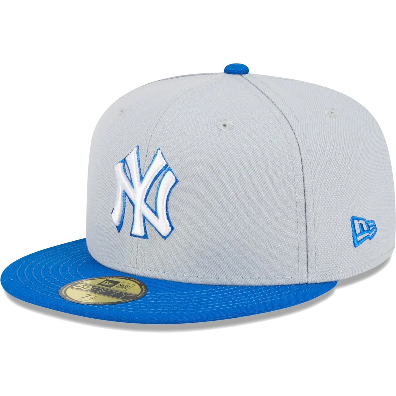 Men's New York Yankees New Era Gray/Blue Dolphin 59FIFTY Fitted Hat 3 Men's New York Yankees New Era Gray/Blue Dolphin 59FIFTY Fitted Hat - Image 3