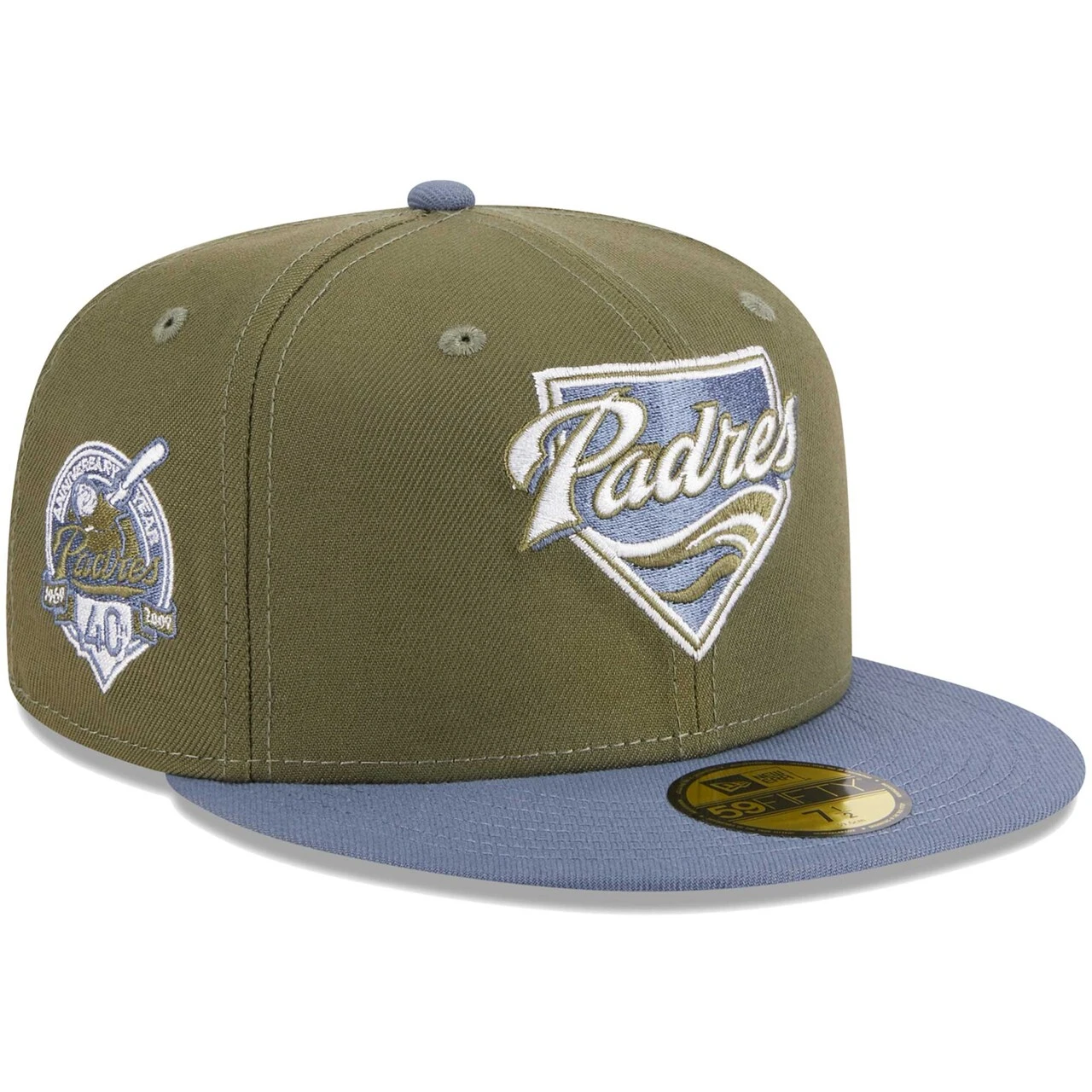 Men's San Diego Padres New Era Olive/Blue 59FIFTY Fitted Hat 1 Men's San Diego Padres New Era Olive/Blue 59FIFTY Fitted Hat