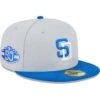 Men's San Diego Padres New Era Gray/Blue Dolphin 59FIFTY Fitted Hat