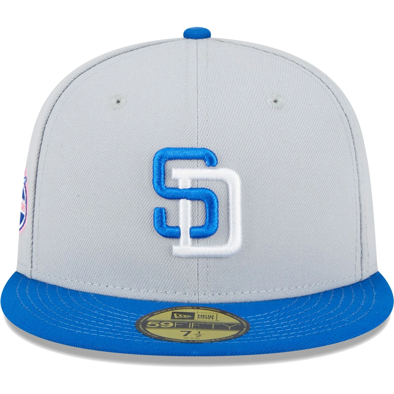 Men's San Diego Padres New Era Gray/Blue Dolphin 59FIFTY Fitted Hat 2 Men's San Diego Padres New Era Gray/Blue Dolphin 59FIFTY Fitted Hat - Image 2