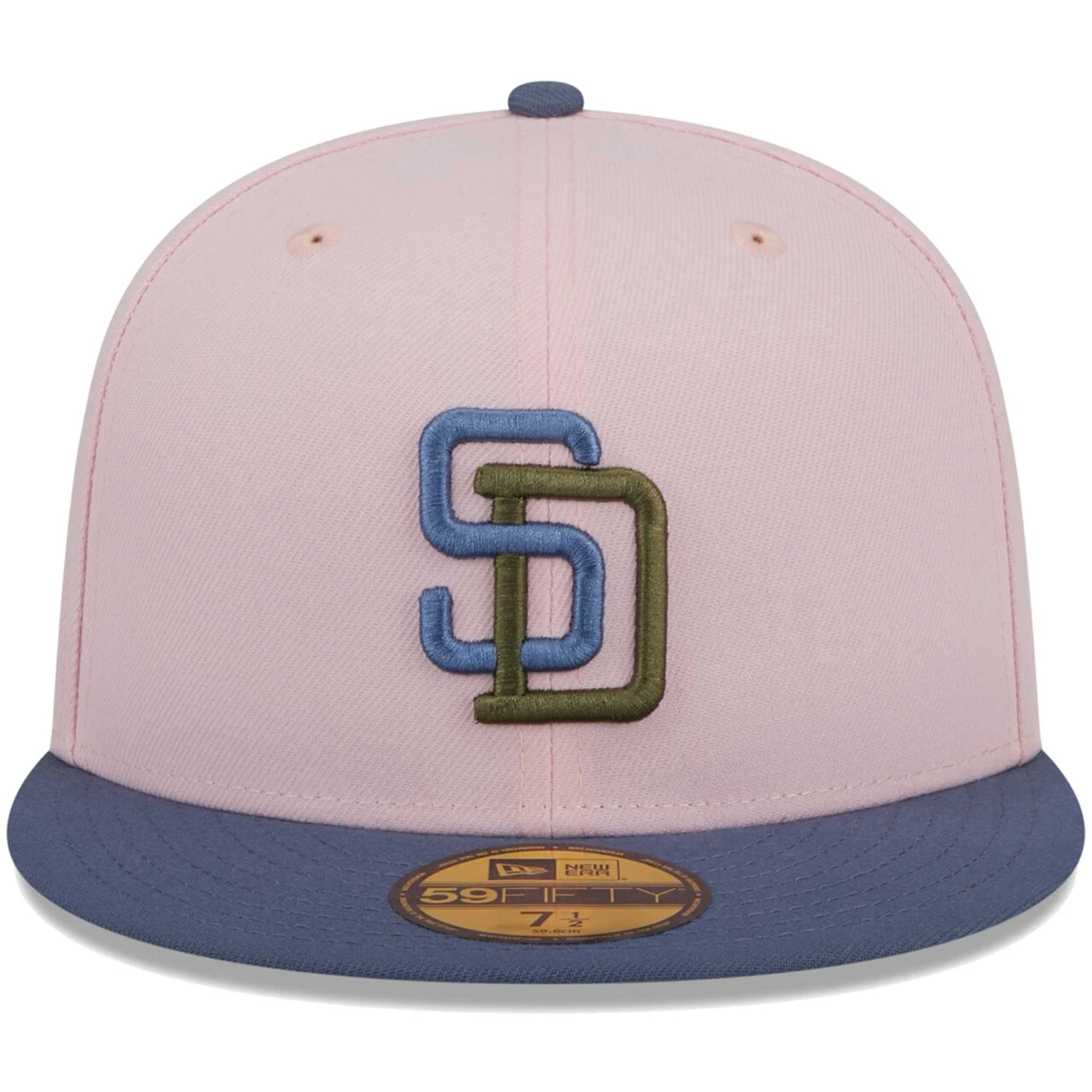 Men's San Diego Padres New Era Pink/Blue Olive Undervisor 59FIFTY Fitted Hat 2 Men's San Diego Padres New Era Pink/Blue Olive Undervisor 59FIFTY Fitted Hat - Image 2