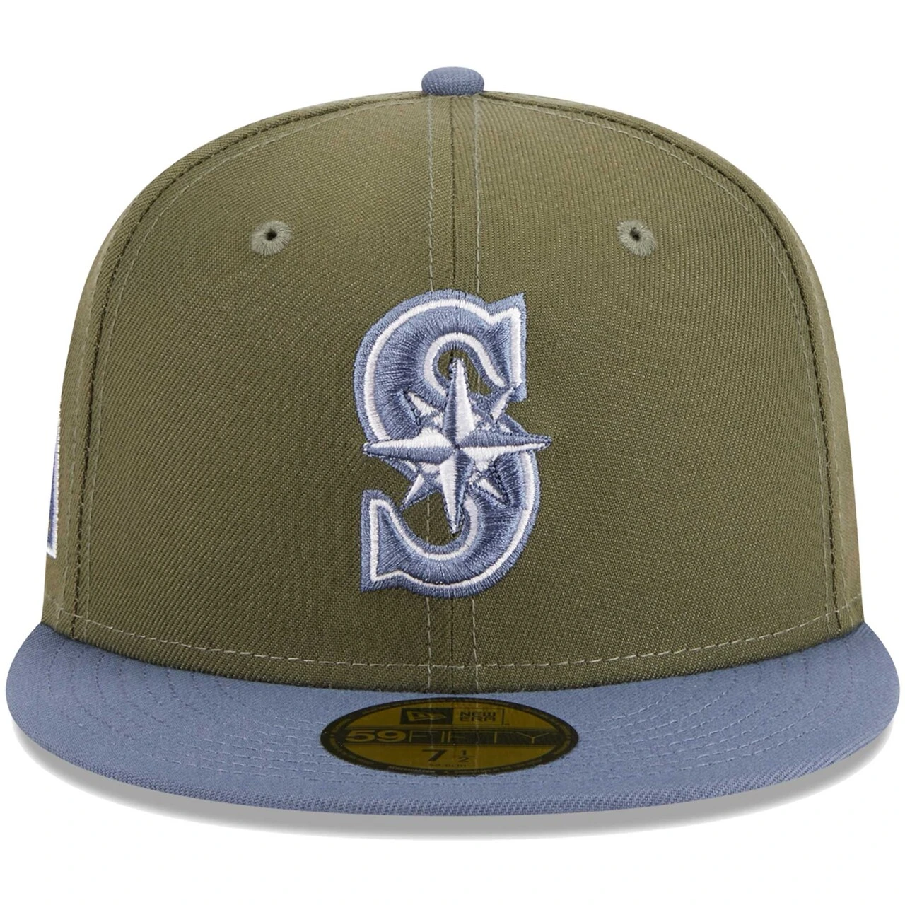 Men's Seattle Mariners New Era Olive/Blue 59FIFTY Fitted Hat 2 Men's Seattle Mariners New Era Olive/Blue 59FIFTY Fitted Hat - Image 2