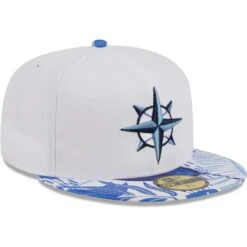 Men's Seattle Mariners New Era White/Blue Flamingo 59FIFTY Fitted Hat -Hat Shop blue seattle mariners flamingo 59fifty fitted hat ss5 p 200016157pv 3u i26hc8jd5aqdntobfiqkv z4oxj1ebuupjojqte4cd