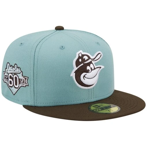 Men's Baltimore Orioles New Era Light Blue/Brown 60th Anniversary Beach Kiss 59FIFTY Fitted Hat -Hat Shop brown baltimore orioles 60th anniversary beach kiss 59fifty fitted hat ss5 p 4997281pv 1u xlr7v8mk1acphfsnesztv t56ytebfeatd7se3nbey