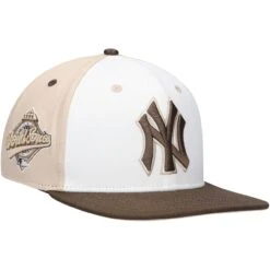 Men's New York Yankees Pro Standard White/Brown Chocolate Ice Cream Drip Snapback Hat