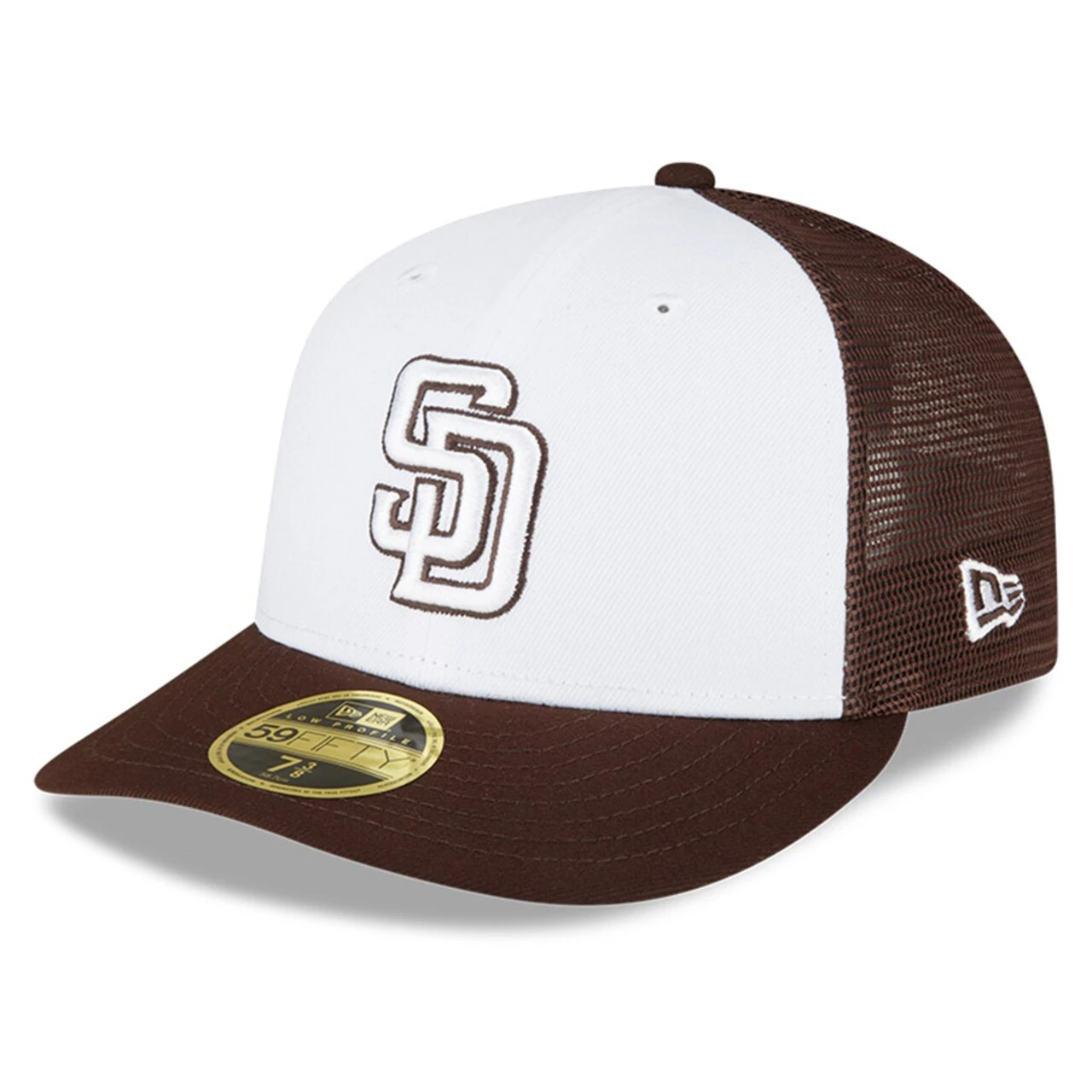 Men's San Diego Padres New Era White/Brown 2023 On-Field Batting Practice Low Profile 59FIFTY Fitted Hat 1 Men's San Diego Padres New Era White/Brown 2023 On-Field Batting Practice Low Profile 59FIFTY Fitted Hat