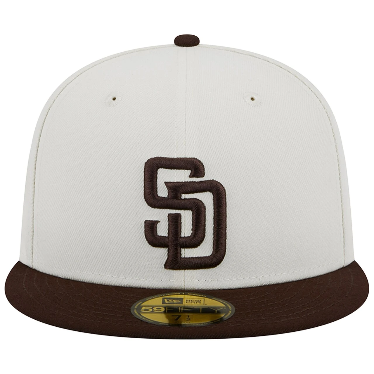 Men's San Diego Padres New Era Stone/Brown Retro 59FIFTY Fitted Hat 2 Men's San Diego Padres New Era Stone/Brown Retro 59FIFTY Fitted Hat - Image 2