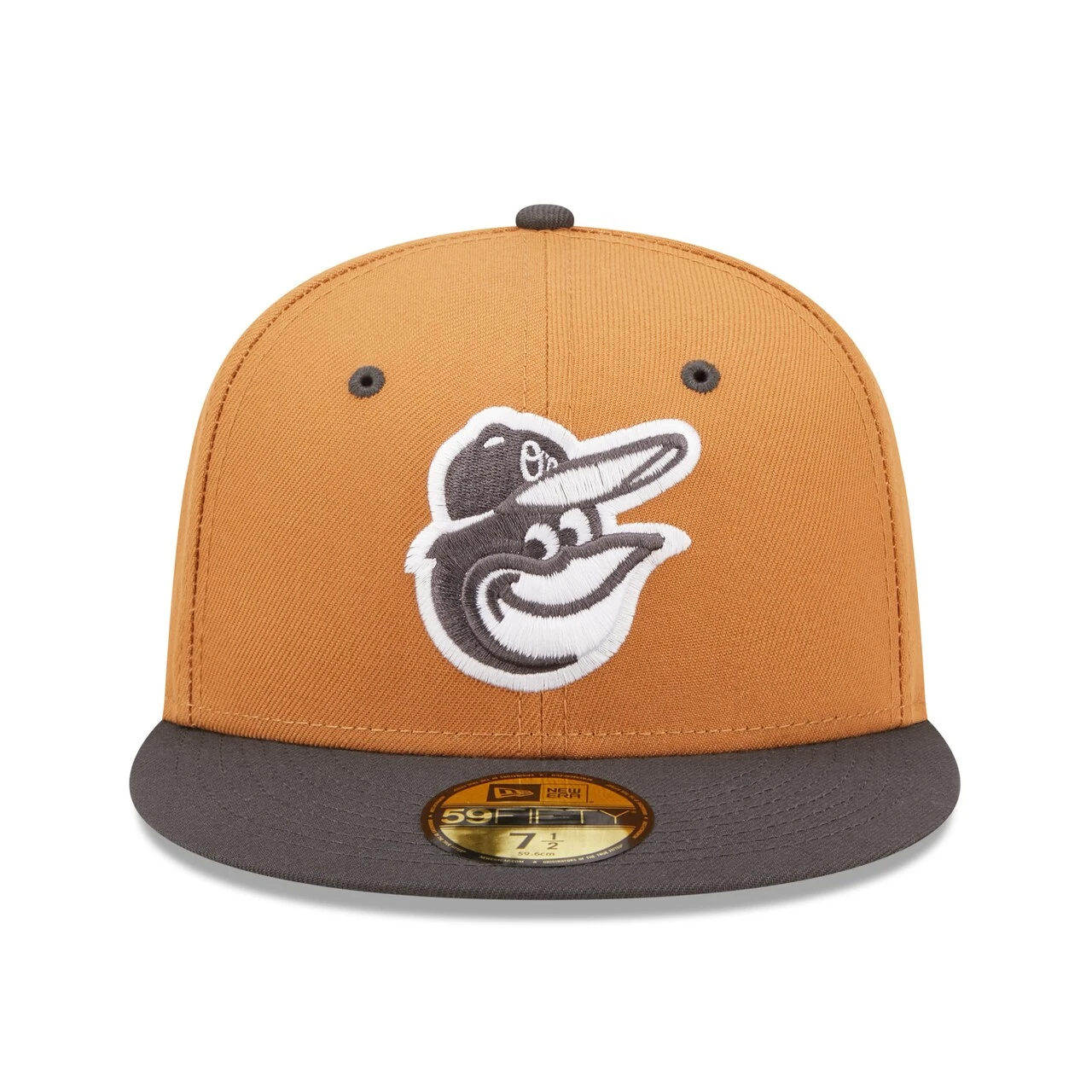 Men's Baltimore Orioles New Era Brown/Charcoal Two-Tone Color Pack 59FIFTY Fitted Hat - Image 2