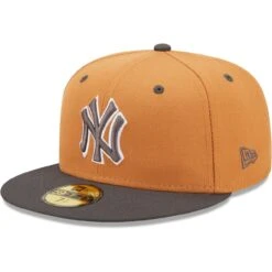 Men's New York Yankees New Era Brown/Charcoal Two-Tone Color Pack 59FIFTY Fitted Hat