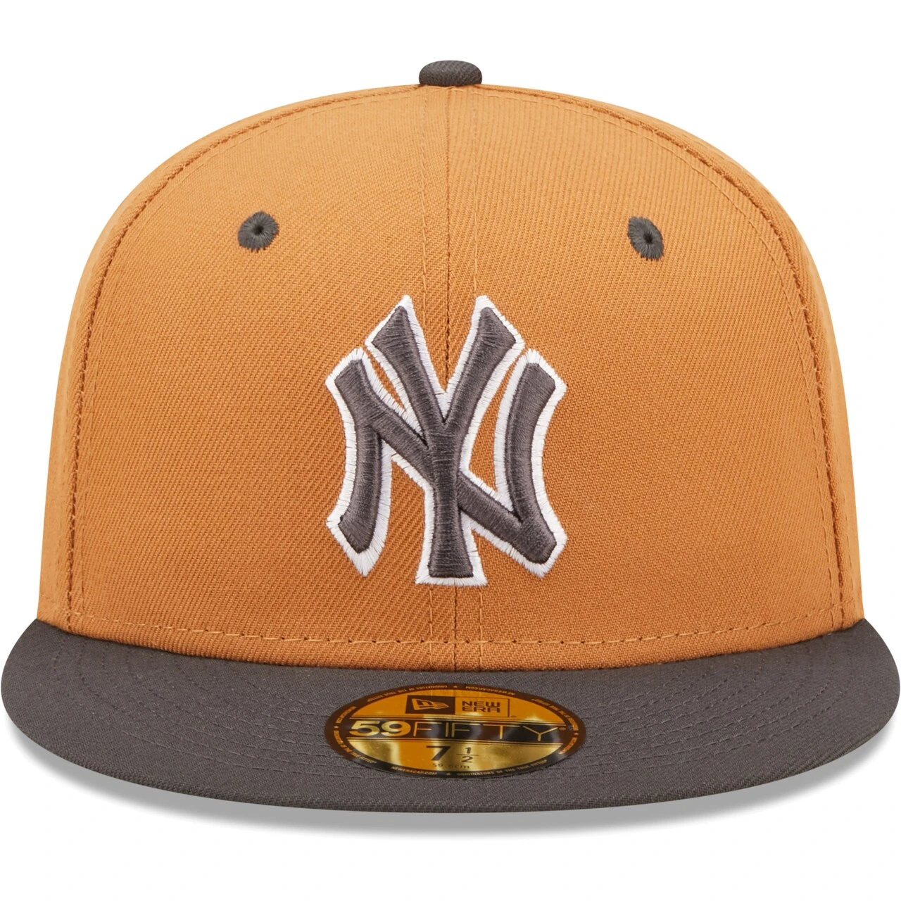 Men's New York Yankees New Era Brown/Charcoal Two-Tone Color Pack 59FIFTY Fitted Hat - Image 2