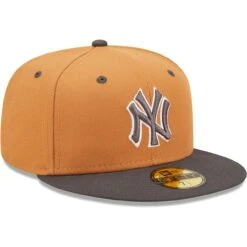 Men's New York Yankees New Era Brown/Charcoal Two-Tone Color Pack 59FIFTY Fitted Hat -Hat Shop charcoal new york yankees two tone color pack 59fifty fitted hat pi4673000 altimages ff 4673457 d7348d3c4ffbf330e0d7alt3 full