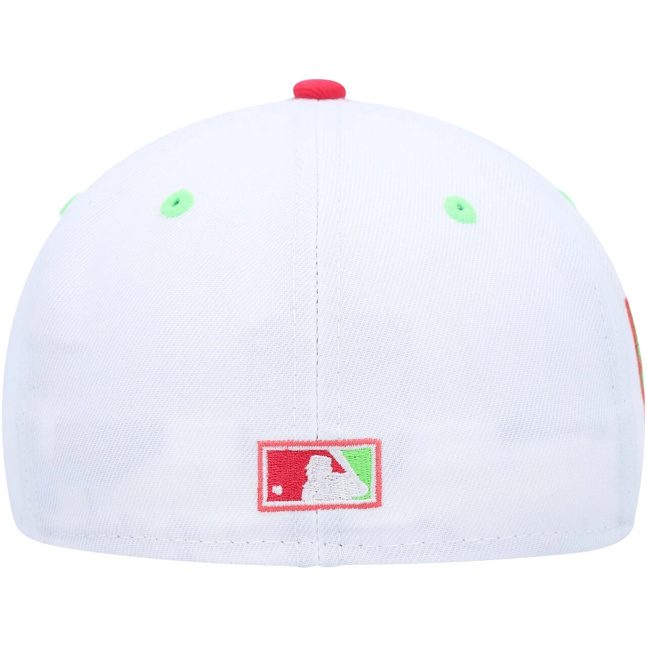 Men's Brooklyn Dodgers New Era White/Coral Cooperstown Collection 1955 World Series Strawberry Lolli 59FIFTY Fitted Hat 4 Men's Brooklyn Dodgers New Era White/Coral Cooperstown Collection 1955 World Series Strawberry Lolli 59FIFTY Fitted Hat - Image 4