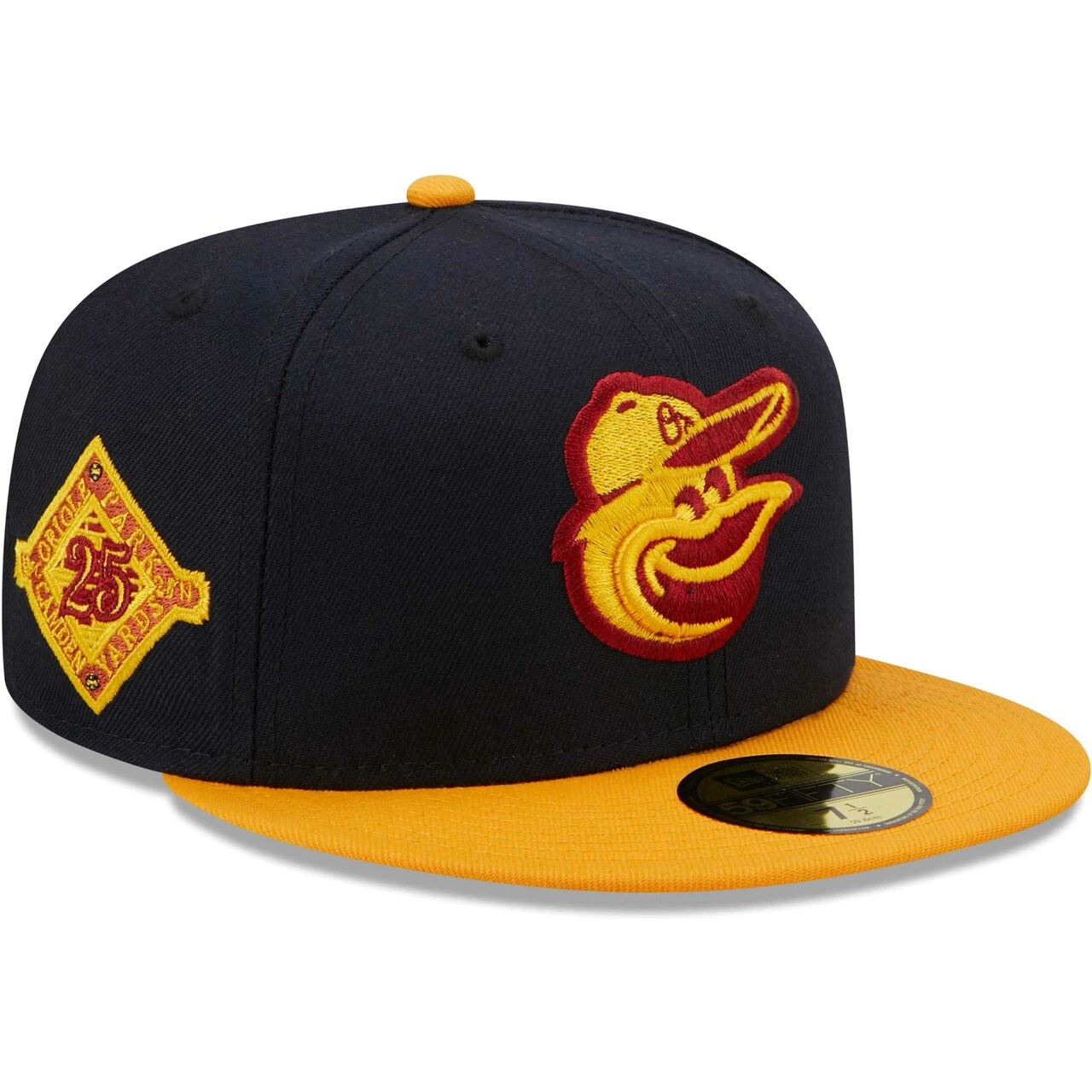 Men's Baltimore Orioles New Era Navy/Gold Primary Logo 59FIFTY Fitted Hat 1 Men's Baltimore Orioles New Era Navy/Gold Primary Logo 59FIFTY Fitted Hat