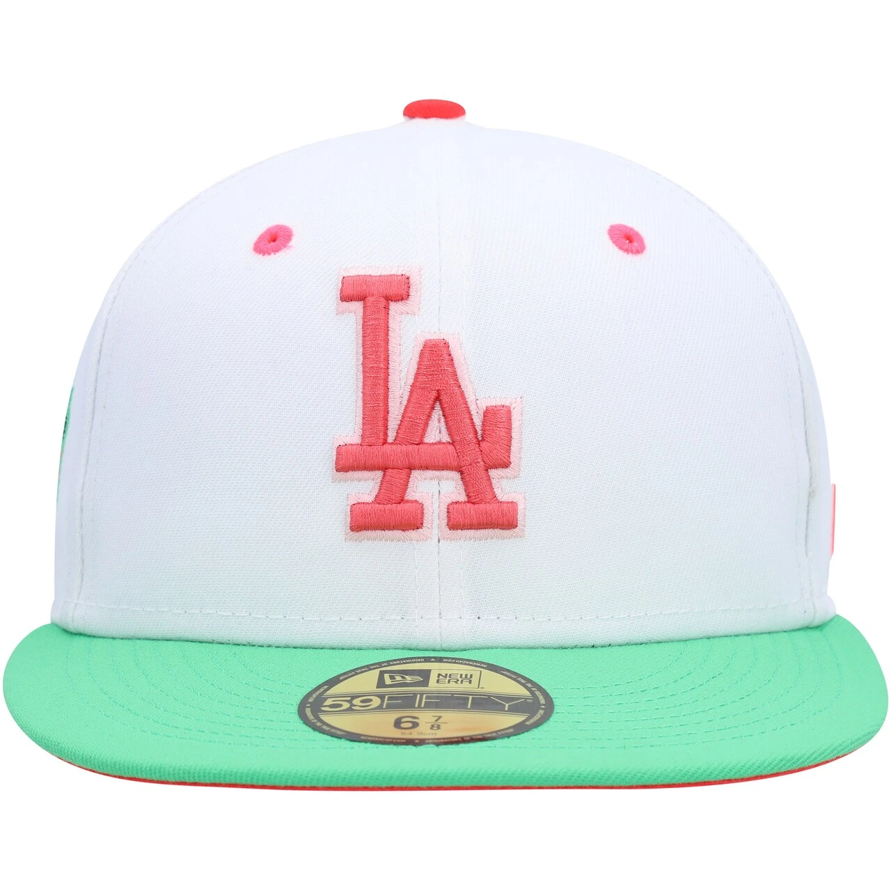 Men's Los Angeles Dodgers New Era White/Green Watermelon Lolli 59FIFTY Fitted Hat 2 Men's Los Angeles Dodgers New Era White/Green Watermelon Lolli 59FIFTY Fitted Hat - Image 2