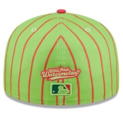 Men's New York Yankees New Era Pink/Green MLB X Big League Chew Wild Pitch Watermelon Flavor Pack 59FIFTY Fitted Hat -Hat Shop green new york yankees mlb x big league chew wild pitch watermelon flavor pack 59fifty fitted hat pi4534000 altimages ff 4534238 73b59741427046d9cba7alt4 full