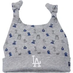 Infant Los Angeles Dodgers New Era Heather Gray Critter Cuffed Knit Hat