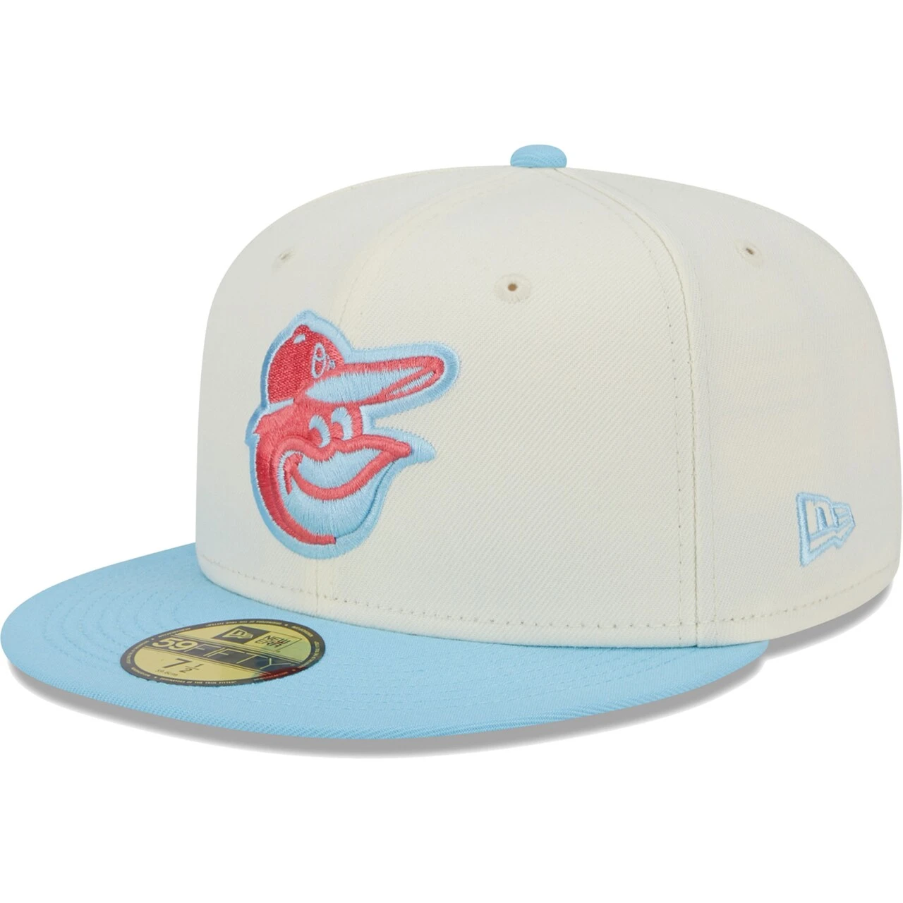 Men's Baltimore Orioles New Era Cream/Light Blue Spring Color Two-Tone 59FIFTY Fitted Hat 1 Men's Baltimore Orioles New Era Cream/Light Blue Spring Color Two-Tone 59FIFTY Fitted Hat