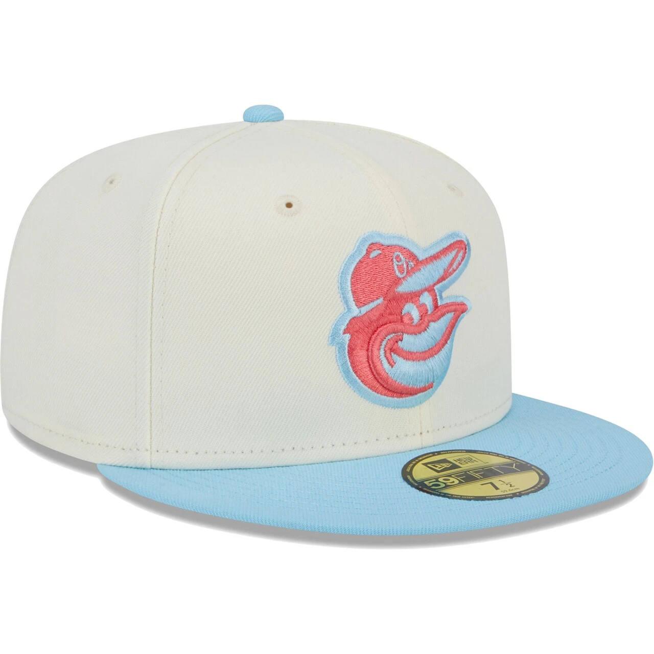 Men's Baltimore Orioles New Era Cream/Light Blue Spring Color Two-Tone 59FIFTY Fitted Hat 3 Men's Baltimore Orioles New Era Cream/Light Blue Spring Color Two-Tone 59FIFTY Fitted Hat - Image 3