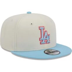 Men's Los Angeles Dodgers New Era Cream/Light Blue Spring Basic Two-Tone 9FIFTY Snapback Hat -Hat Shop light blue los angeles dodgers spring basic two tone 9fifty snapback hat ss5 p 5000785pv 3u ggpslhk29vr7dea6qowkv baztpjtz4jfmm3kzsxwv