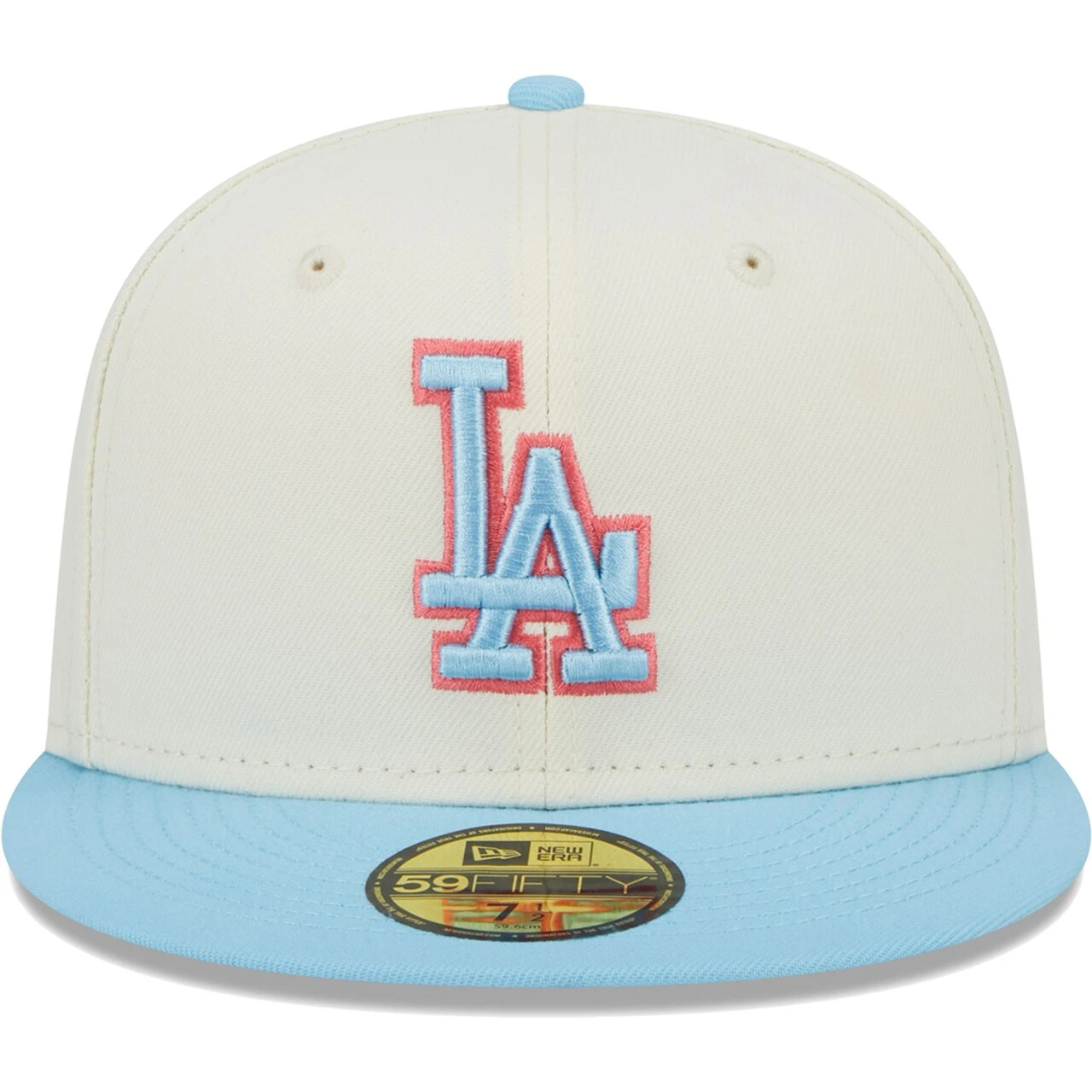Men's Los Angeles Dodgers New Era Cream/Light Blue Spring Color Two-Tone 59FIFTY Fitted Hat 2 Men's Los Angeles Dodgers New Era Cream/Light Blue Spring Color Two-Tone 59FIFTY Fitted Hat - Image 2