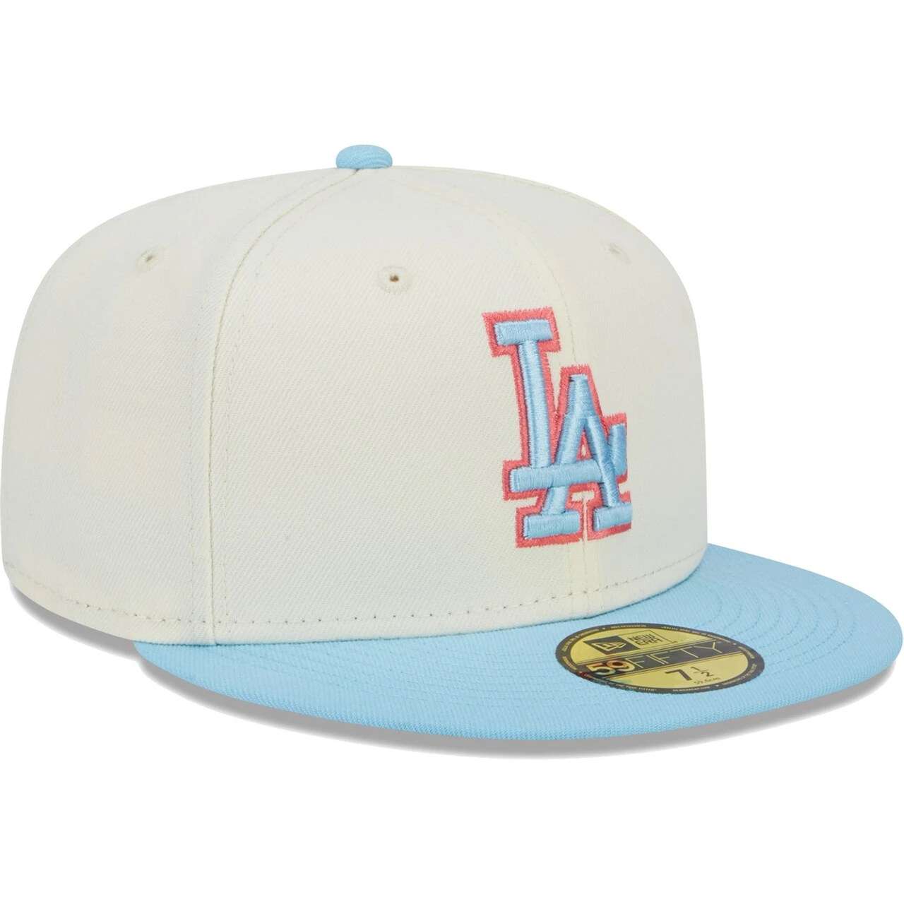 Men's Los Angeles Dodgers New Era Cream/Light Blue Spring Color Two-Tone 59FIFTY Fitted Hat 3 Men's Los Angeles Dodgers New Era Cream/Light Blue Spring Color Two-Tone 59FIFTY Fitted Hat - Image 3