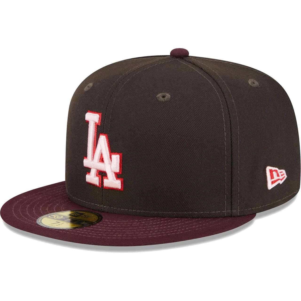 Men's Los Angeles Dodgers New Era Brown/Maroon Chocolate Strawberry 59FIFTY Fitted Hat 3 Men's Los Angeles Dodgers New Era Brown/Maroon Chocolate Strawberry 59FIFTY Fitted Hat - Image 3