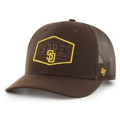Men's San Diego Padres '47 Brown Ridgeline Tonal Patch Trucker Adjustable Hat