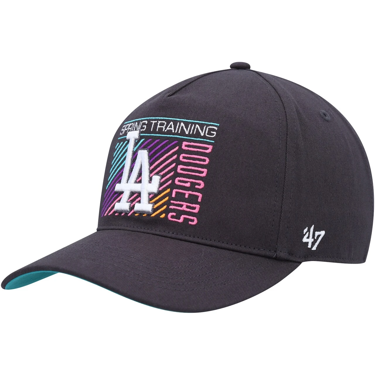 Men's Los Angeles Dodgers '47 Charcoal 2023 Spring Training Reflex Hitch Snapback Hat 1 Men's Los Angeles Dodgers '47 Charcoal 2023 Spring Training Reflex Hitch Snapback Hat