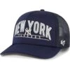 Men's New York Yankees '47 Navy Backhaul Foam Trucker Snapback Hat