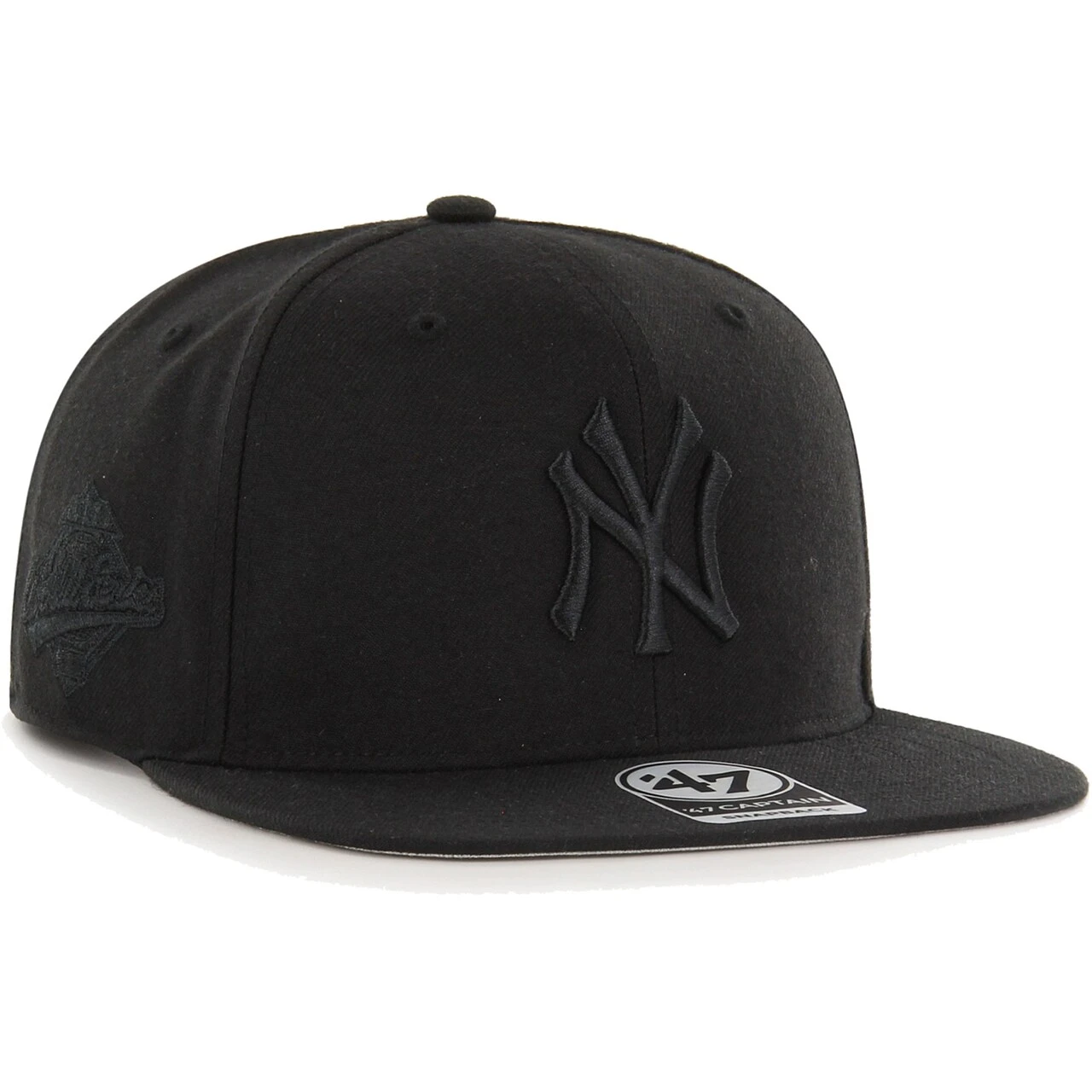 Men's New York Yankees '47 Black On Black Sure Shot Captain Snapback Hat 1 Men's New York Yankees '47 Black On Black Sure Shot Captain Snapback Hat