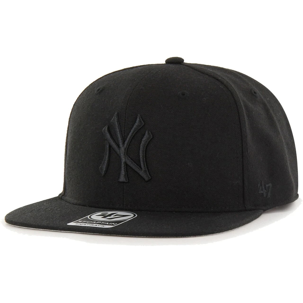 Men's New York Yankees '47 Black On Black Sure Shot Captain Snapback Hat 2 Men's New York Yankees '47 Black On Black Sure Shot Captain Snapback Hat - Image 2