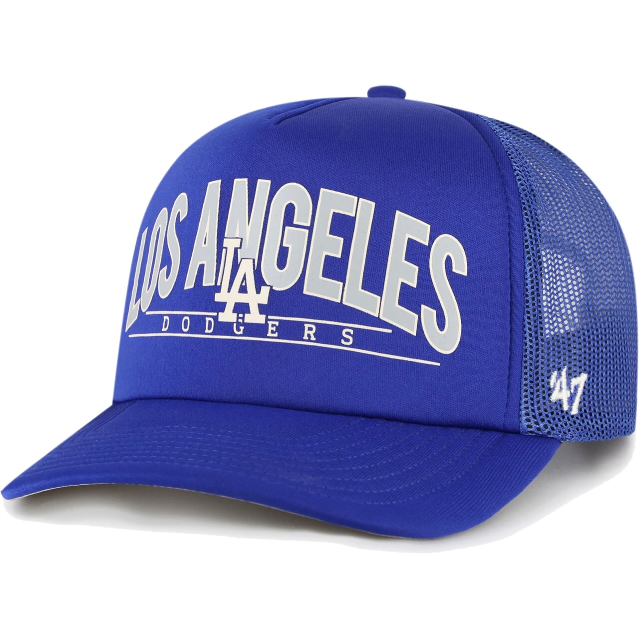 Men's Los Angeles Dodgers '47 Royal Backhaul Foam Trucker Snapback Hat 1 Men's Los Angeles Dodgers '47 Royal Backhaul Foam Trucker Snapback Hat