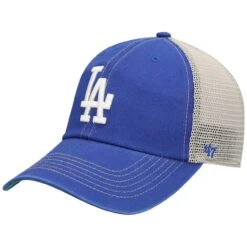 Men's Los Angeles Dodgers '47 Royal Logo Trawler Clean Up Trucker Snapback Hat