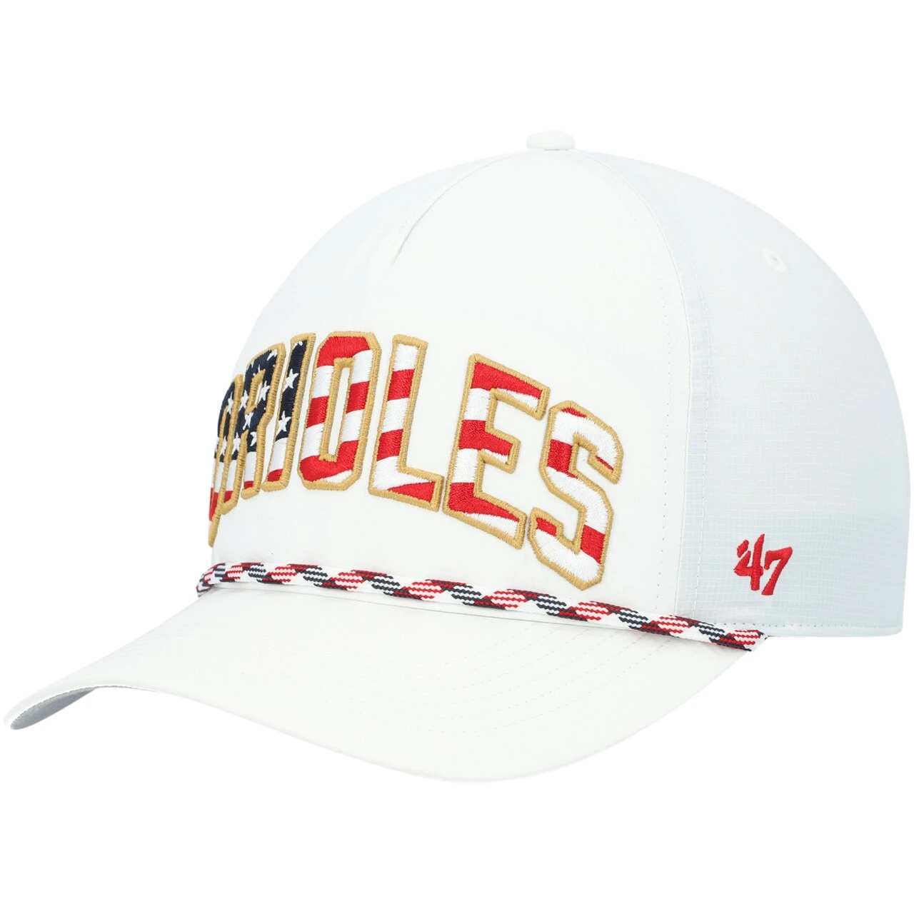 Men's Baltimore Orioles '47 White Flag Flutter Hitch Snapback Hat 1 Men's Baltimore Orioles '47 White Flag Flutter Hitch Snapback Hat