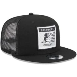Men's Baltimore Orioles New Era Black Scratch Squared Trucker 9FIFTY Snapback Hat -Hat Shop mens new era black baltimore orioles scratch squared trucker 9fifty snapback hat ss5 p 200012995pv 3u v7z41a8llakrhqjfohr2v 0ko0ozpzjvhraqesupxf