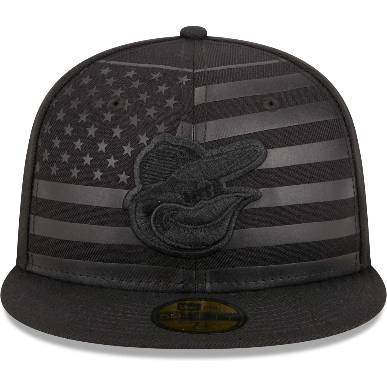 Men's Baltimore Orioles New Era Black Tonal Flag 59FIFTY Fitted Hat 2 Men's Baltimore Orioles New Era Black Tonal Flag 59FIFTY Fitted Hat - Image 2