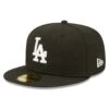 Men's Los Angeles Dodgers New Era Black Team Logo 59FIFTY Fitted Hat